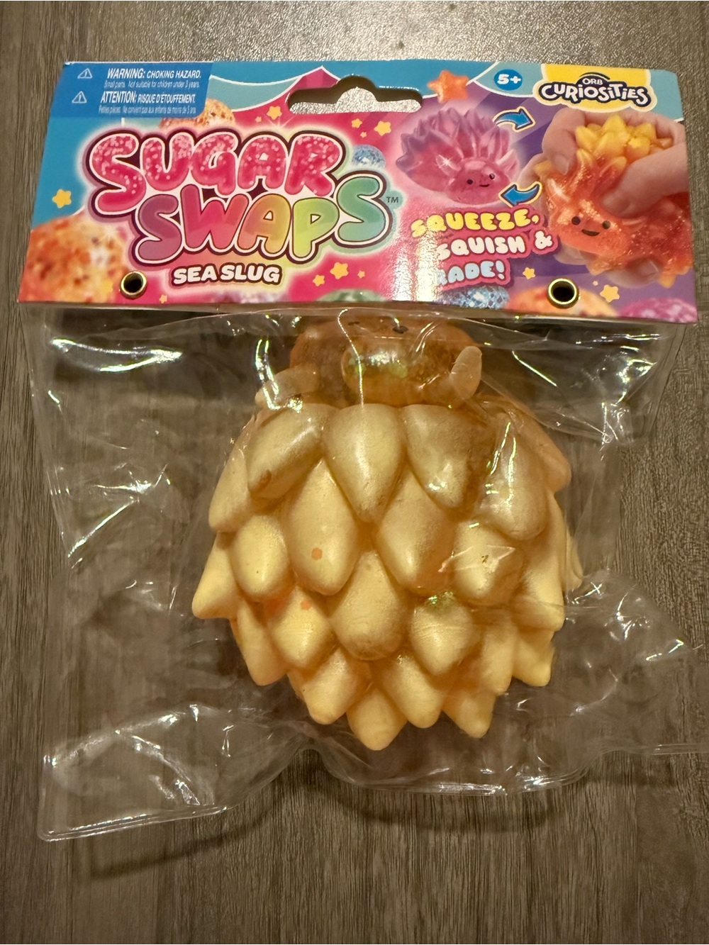 Sugar Swaps Sea Slug Squeeze Toy - Shimmery Gold